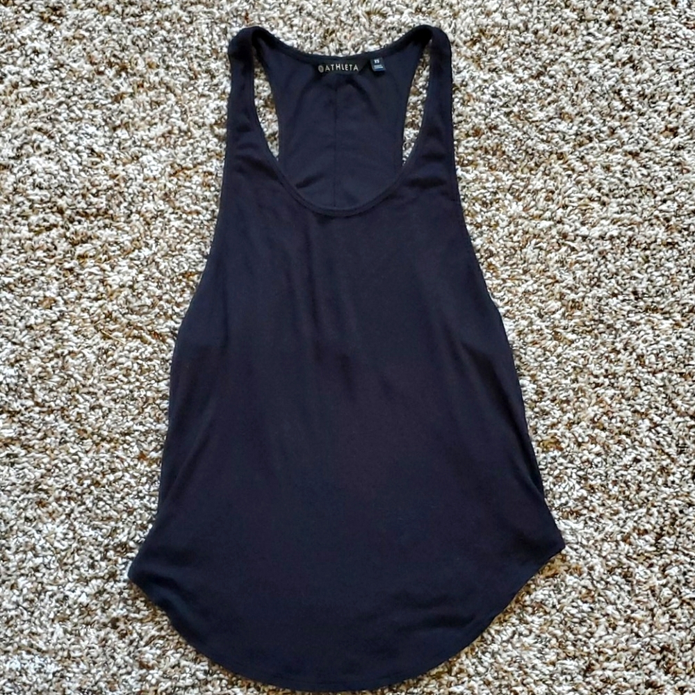 Athleta ribbed high low tank racerback